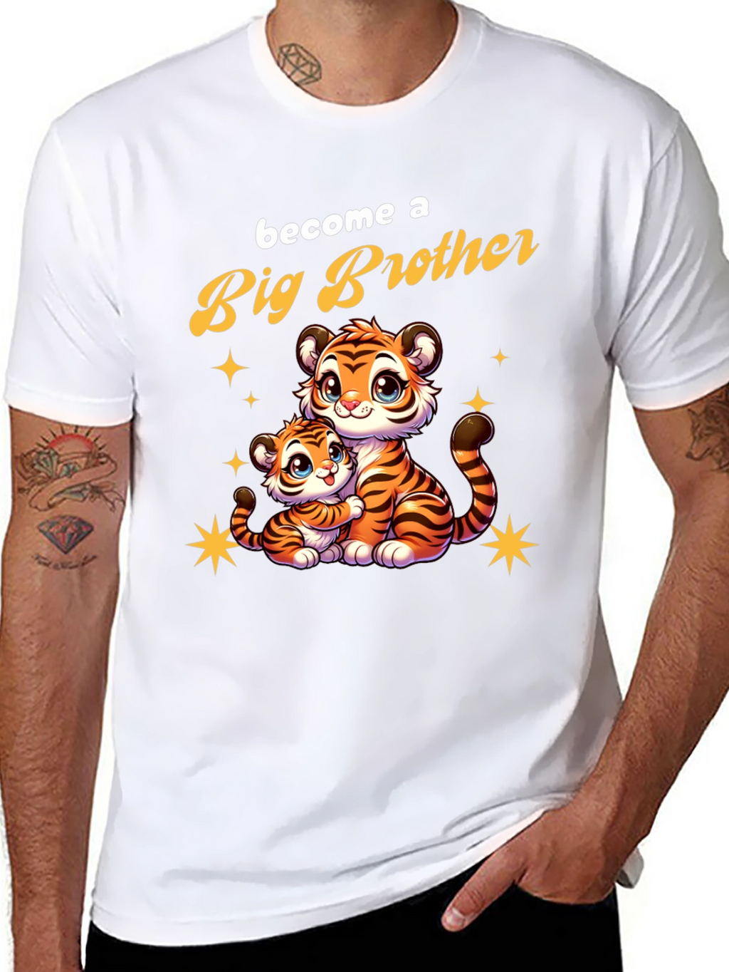 Big Brother Tiger T-Shirt: New Baby Gift!