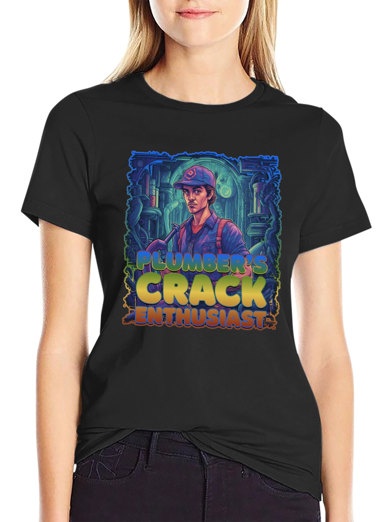 Plumbers Crack Enthusiast Graphic Tee