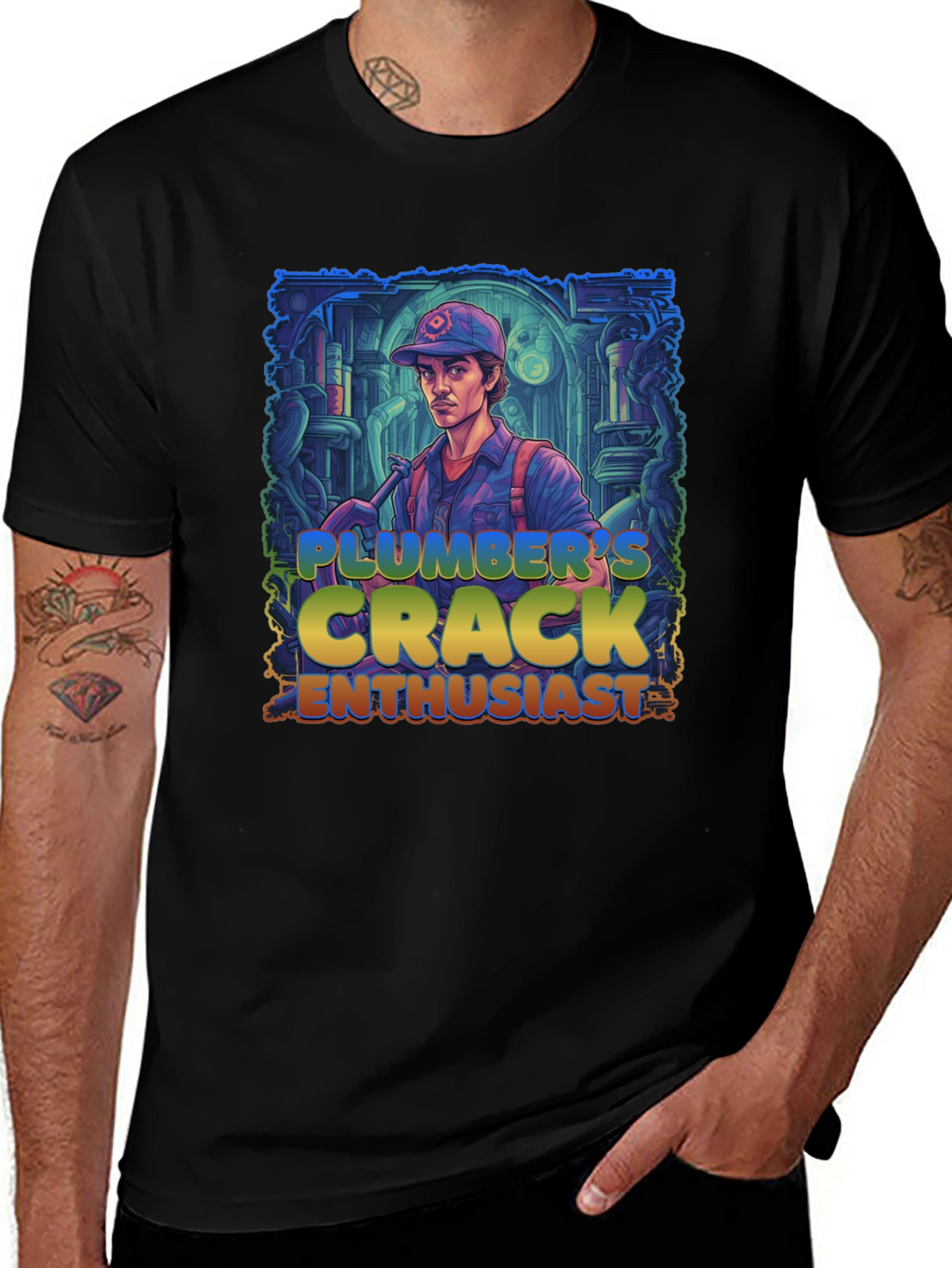Plumbers Crack Enthusiast Graphic Tee