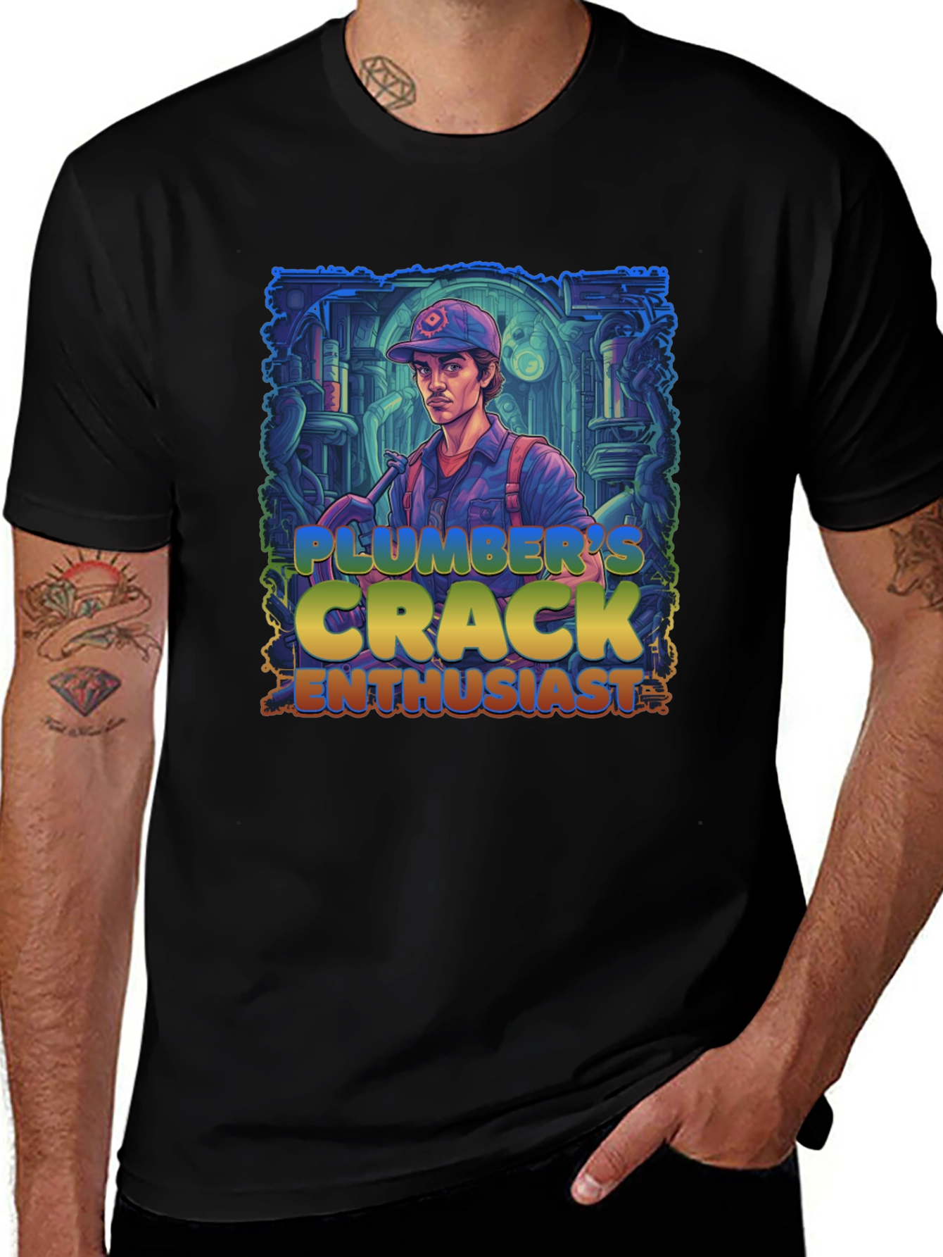 Plumbers Crack Enthusiast Graphic Tee