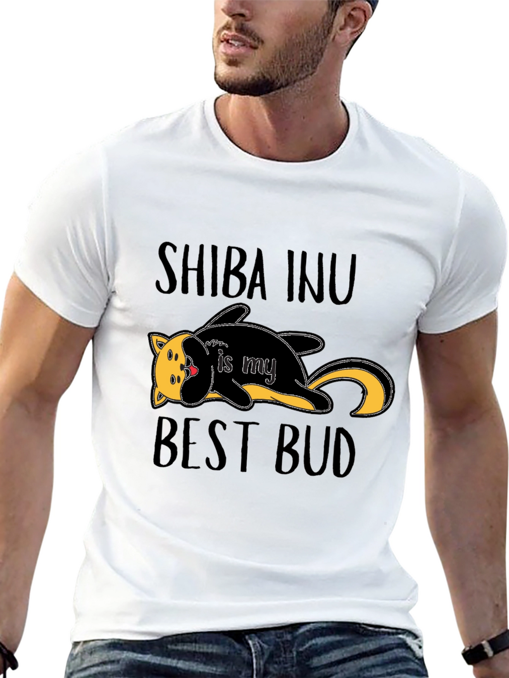 Shiba Inu Best Bud T-Shirt – Cute Dog Lover Graphic Tee