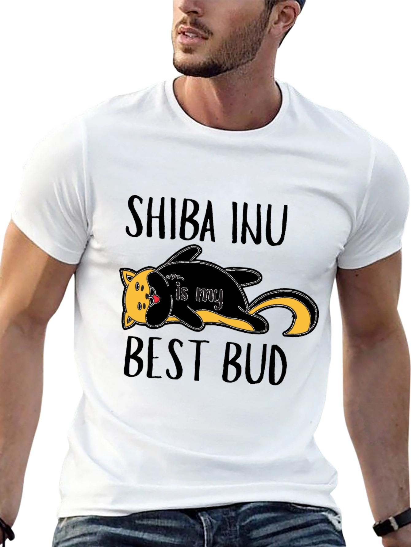 Shiba Inu Best Bud T-Shirt – Cute Dog Lover Graphic Tee