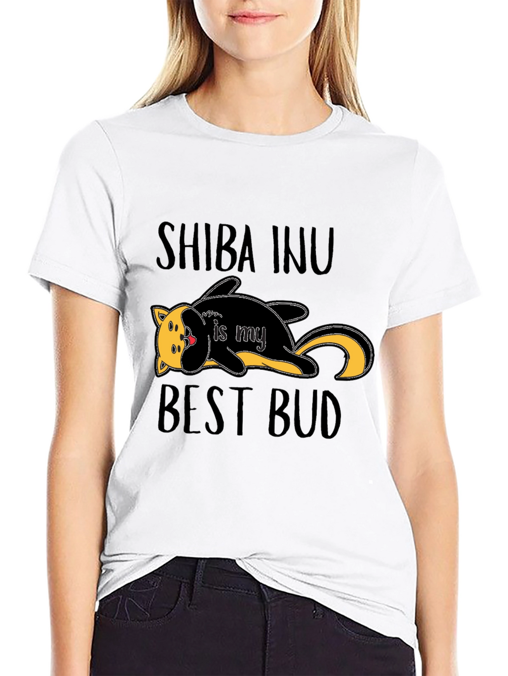 Shiba Inu Best Bud T-Shirt – Cute Dog Lover Graphic Tee