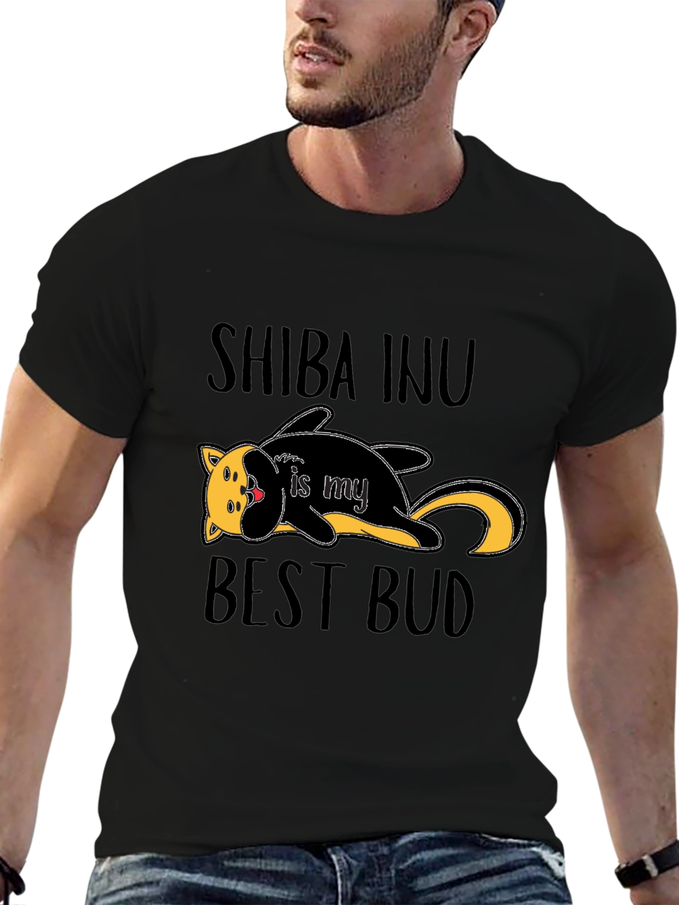 Shiba Inu Best Bud T-Shirt – Cute Dog Lover Graphic Tee