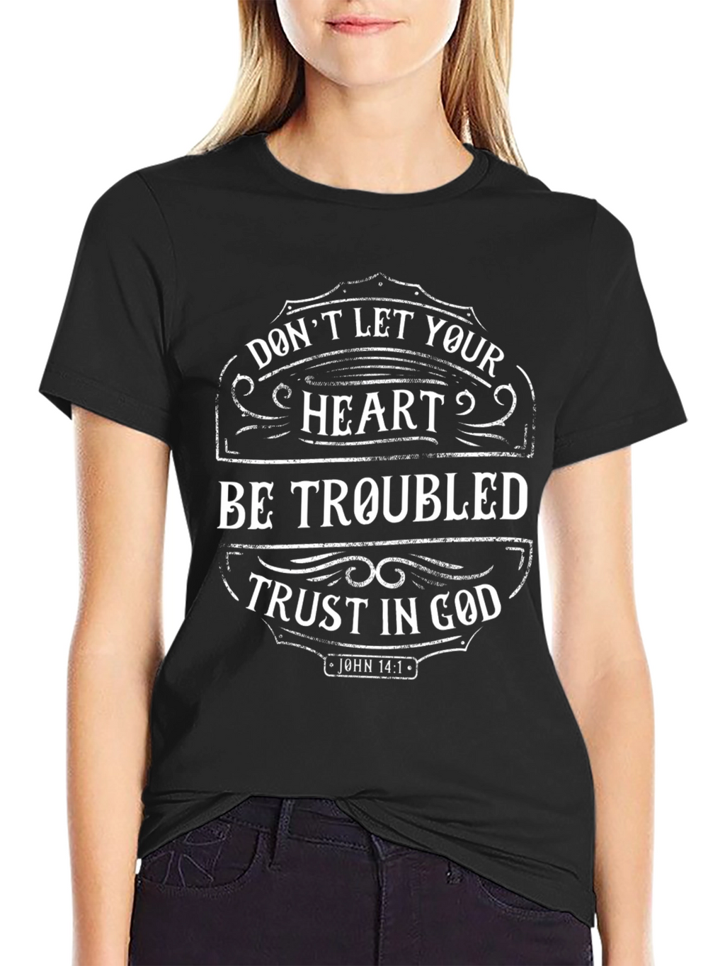 Faith-Based Graphic Tee: Dont Let Your Heart Be Troubled