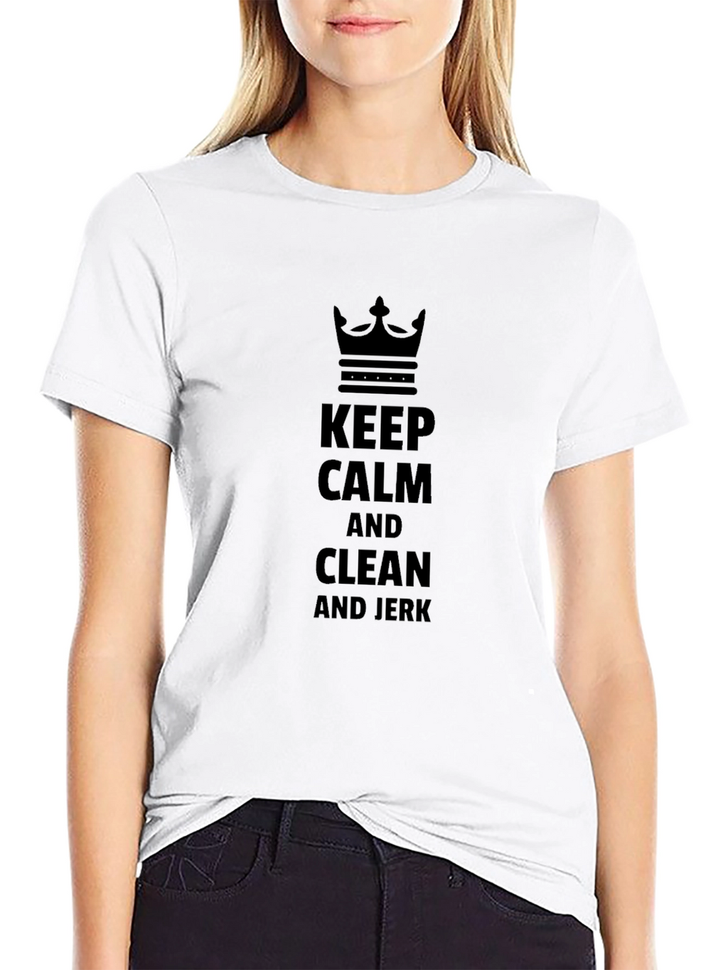 Keep Calm and Clean and Jerk Black T-Shirt