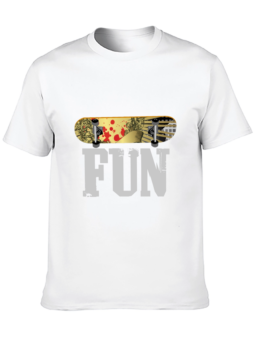 Fun Skateboard Graphic Black T-Shirt