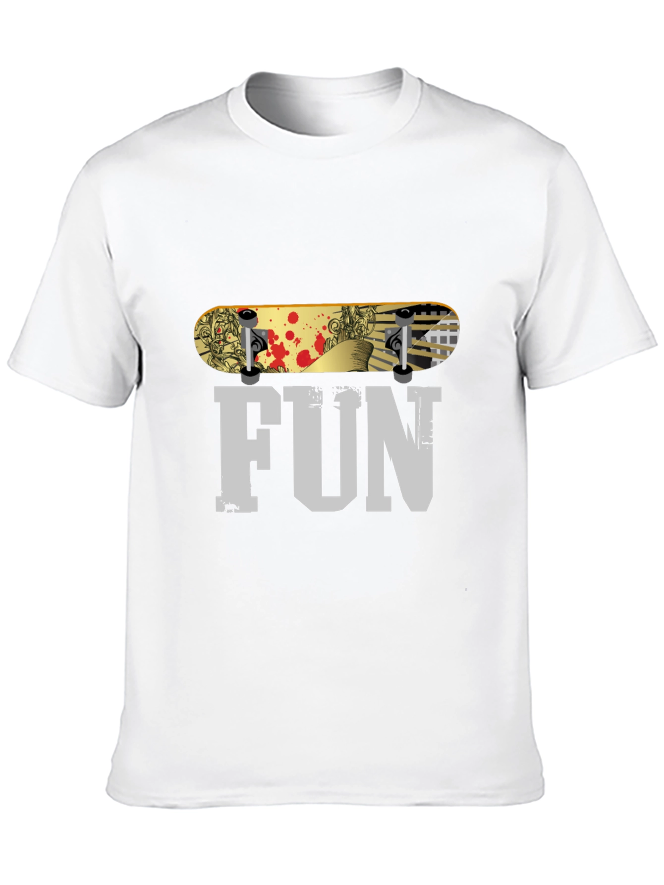 Fun Skateboard Graphic Black T-Shirt
