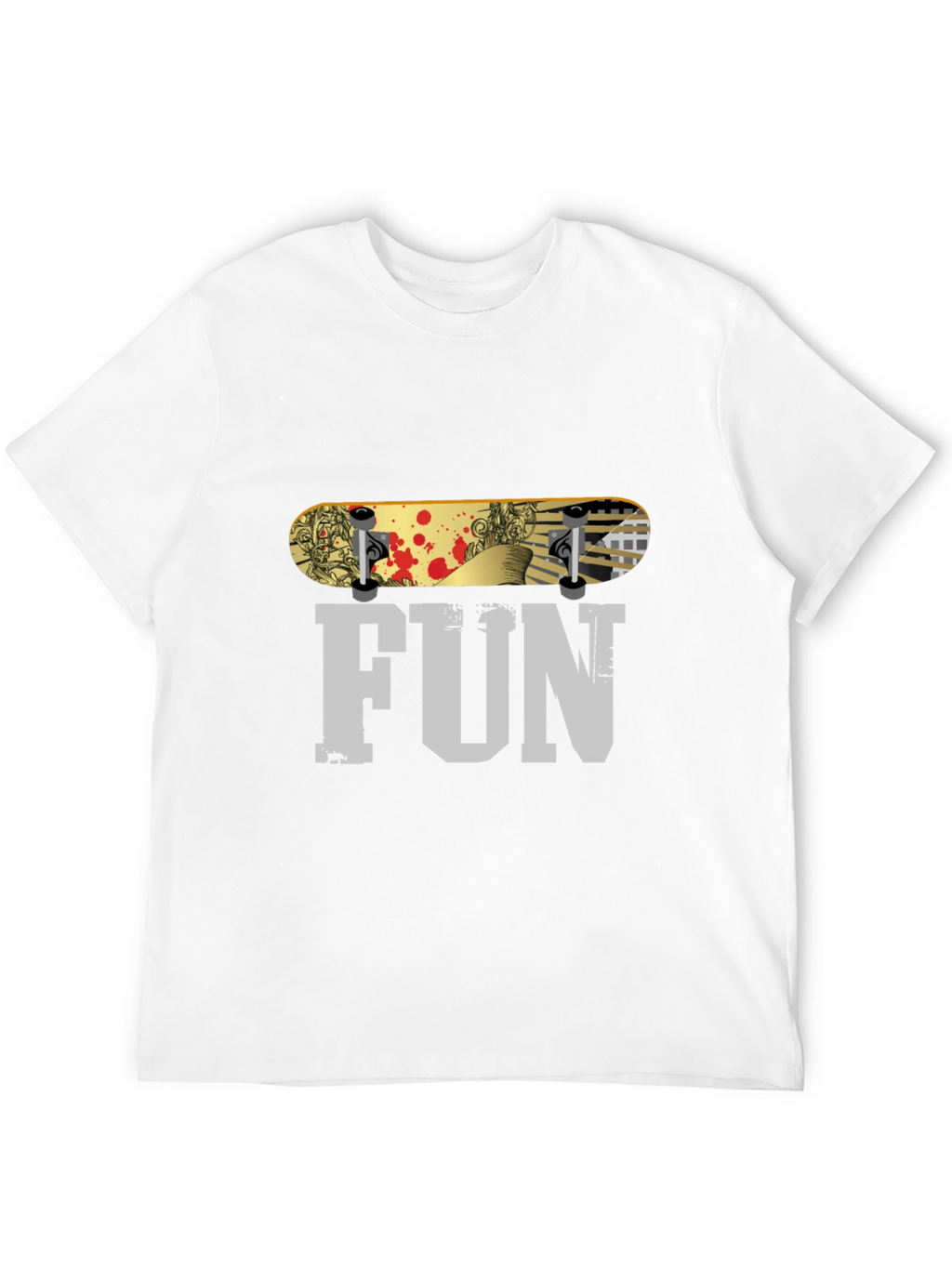 Fun Skateboard Graphic Black T-Shirt