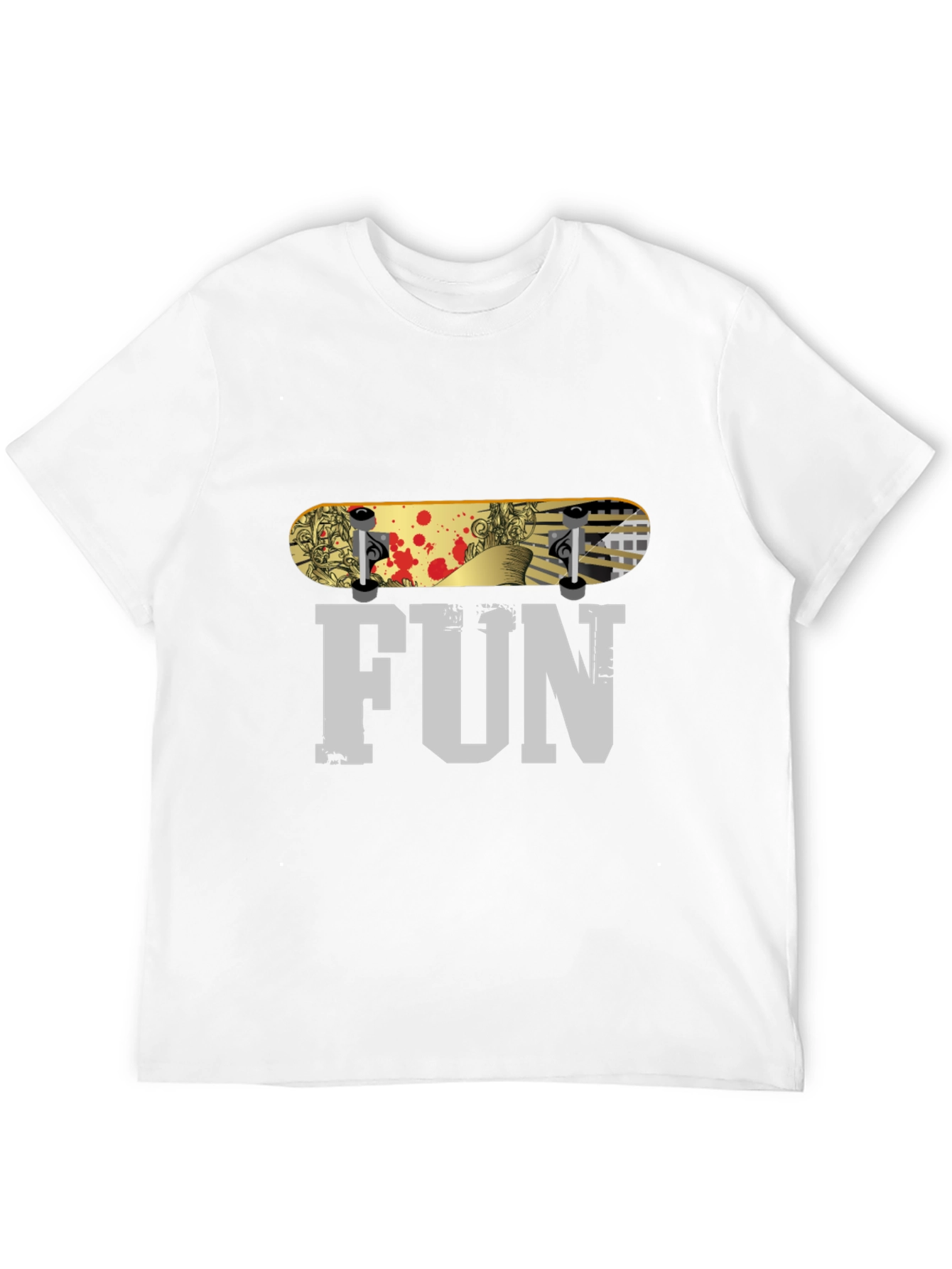 Fun Skateboard Graphic Black T-Shirt