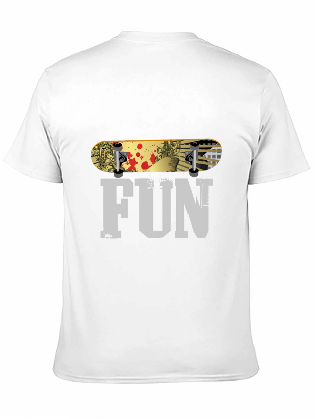 Fun Skateboard Graphic Black T-Shirt