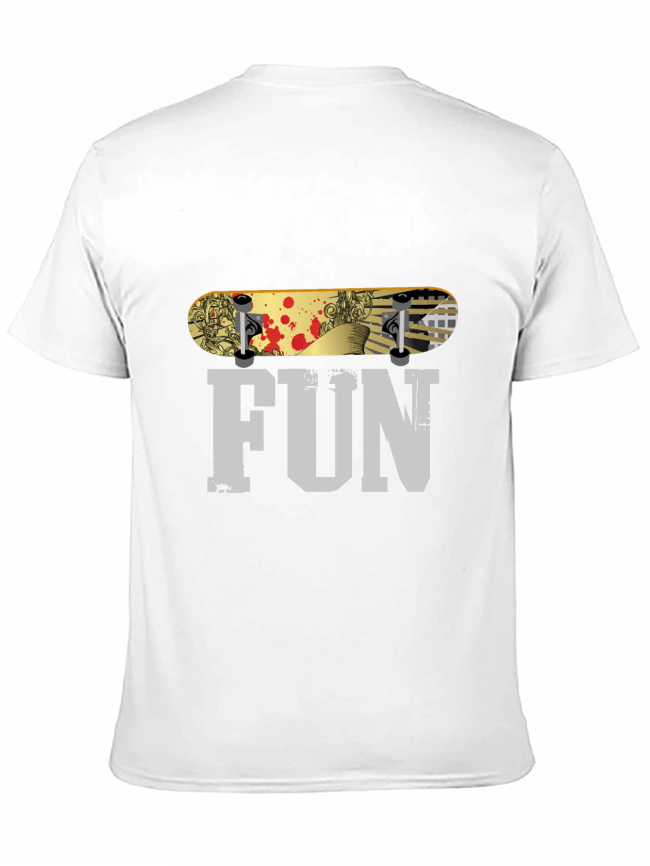Fun Skateboard Graphic Black T-Shirt