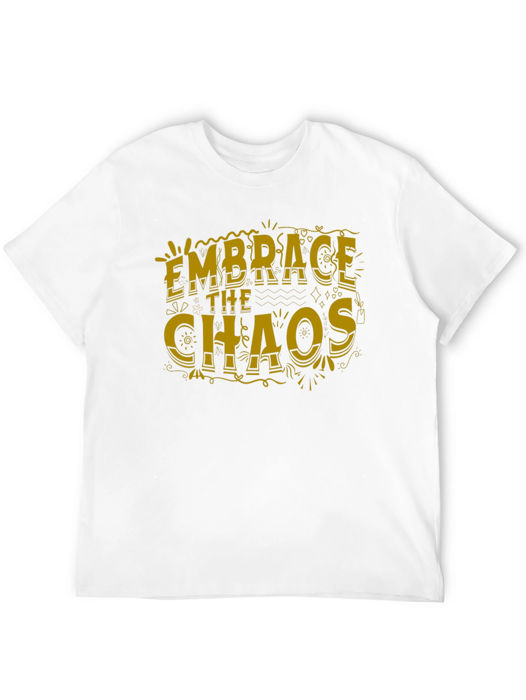 Embrace The Chaos Graphic Tee - Trendy Black T-Shirt