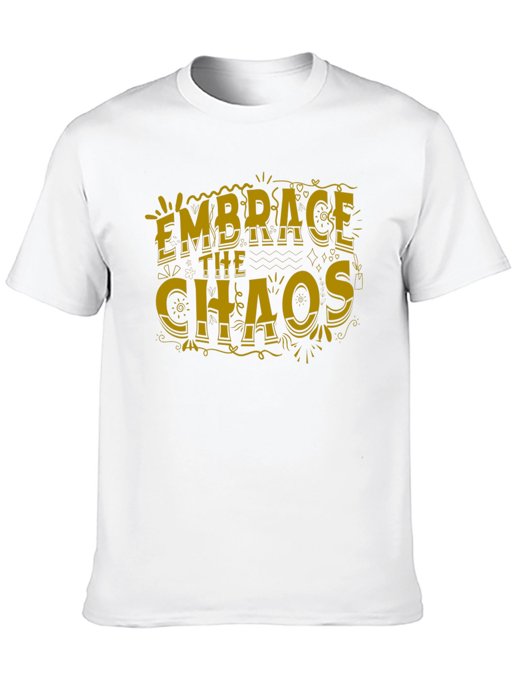 Embrace The Chaos Graphic Tee - Trendy Black T-Shirt