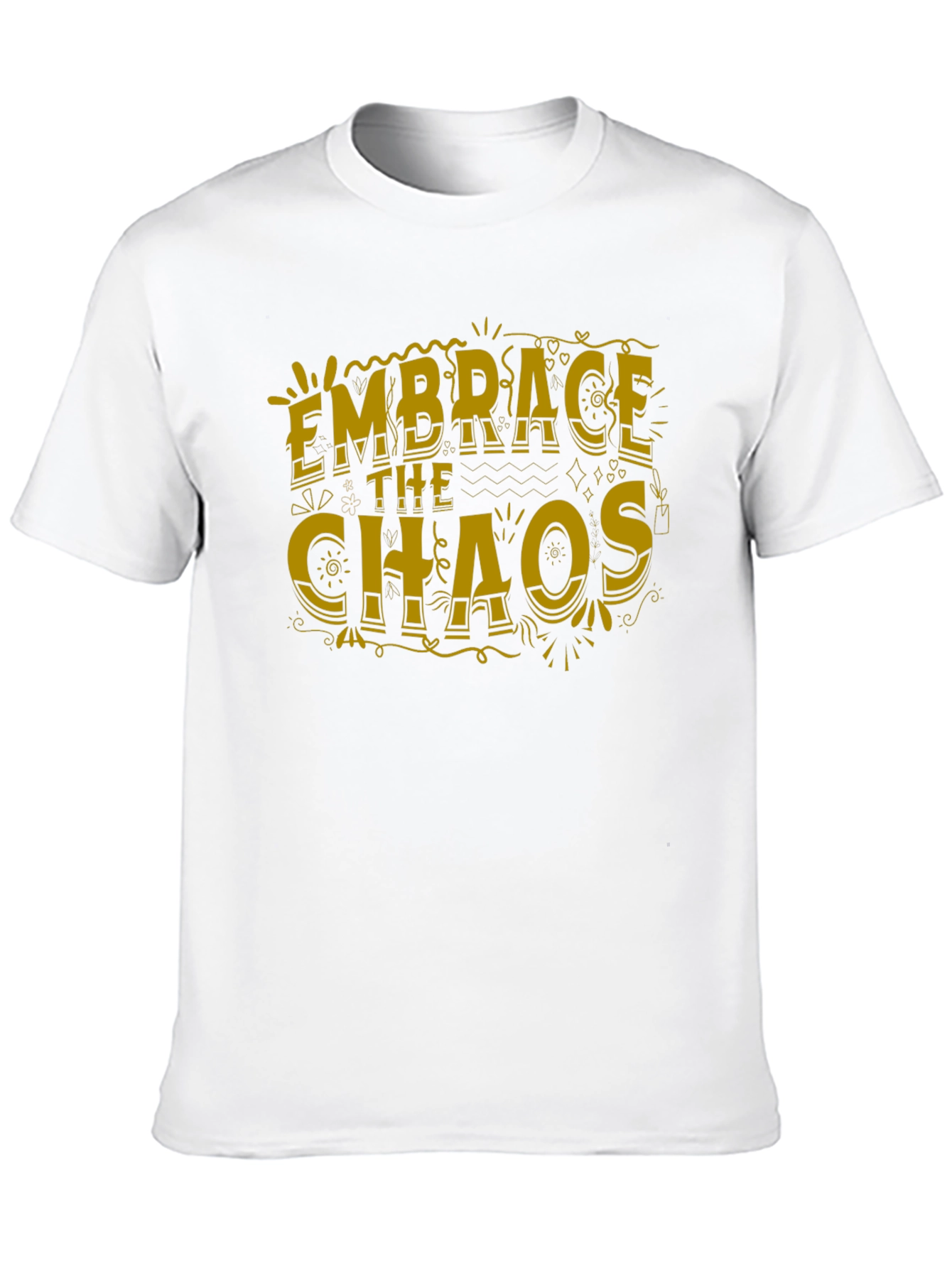 Embrace The Chaos Graphic Tee - Trendy Black T-Shirt