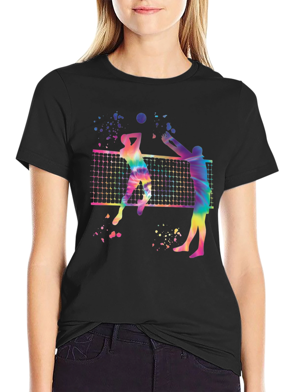 Tie-Dye Volleyball Graphic Tee