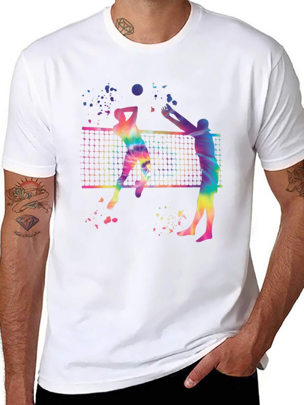 Tie-Dye Volleyball Graphic Tee