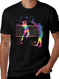 Tie-Dye Volleyball Graphic Tee