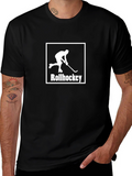 Rollhockey Graphic T-Shirt - Sporty Black Tee
