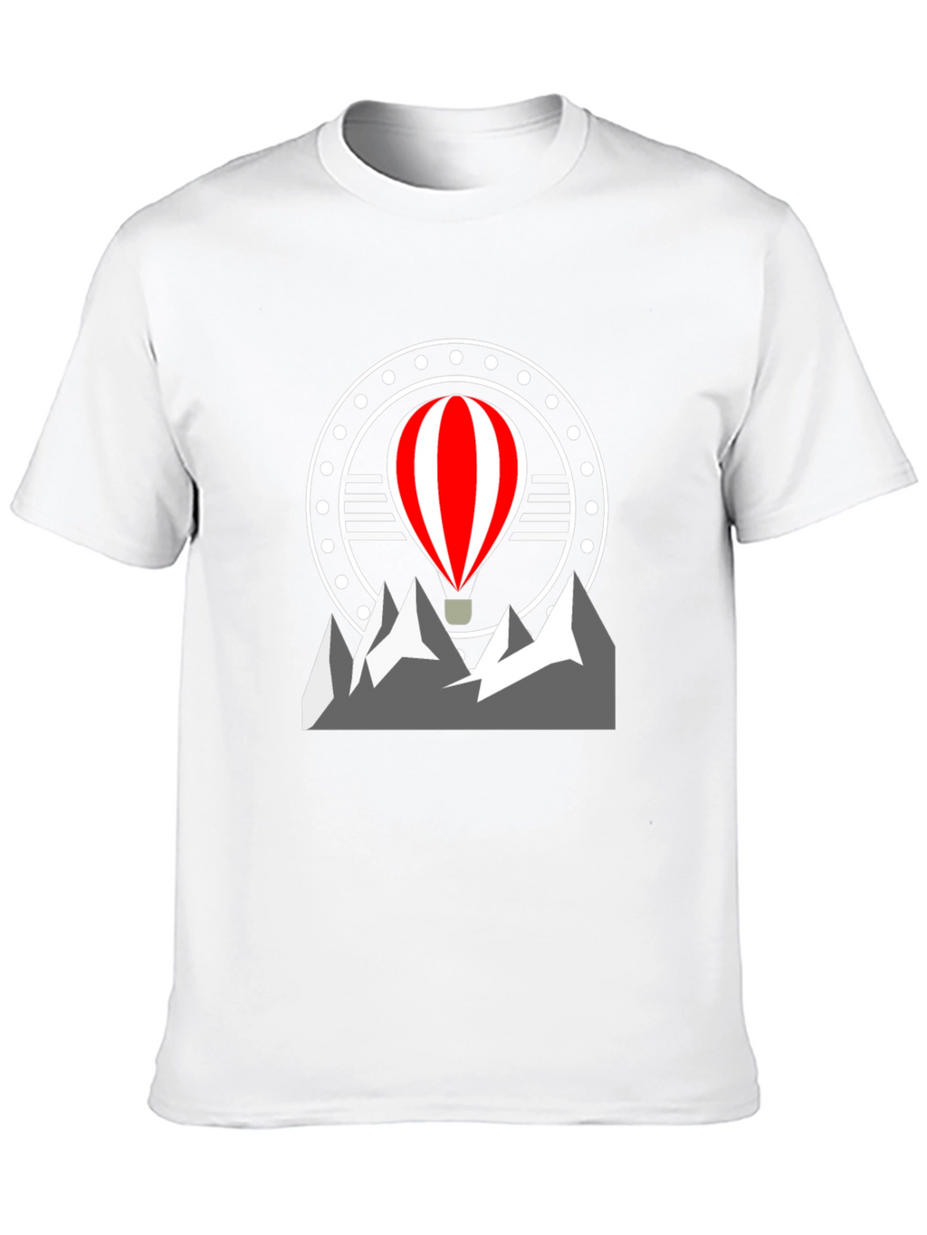 Adventure Awaits: Hot Air Balloon Mountain Graphic Tee