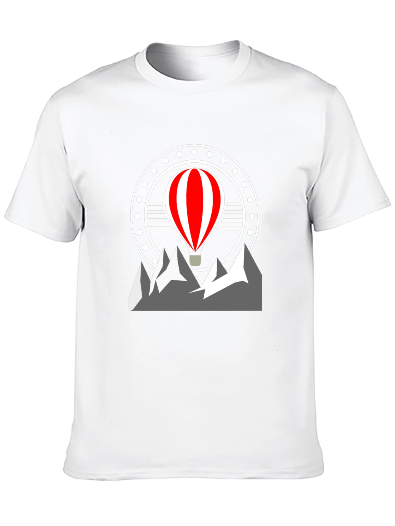 Adventure Awaits: Hot Air Balloon Mountain Graphic Tee