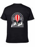 Adventure Awaits: Hot Air Balloon Mountain Graphic Tee