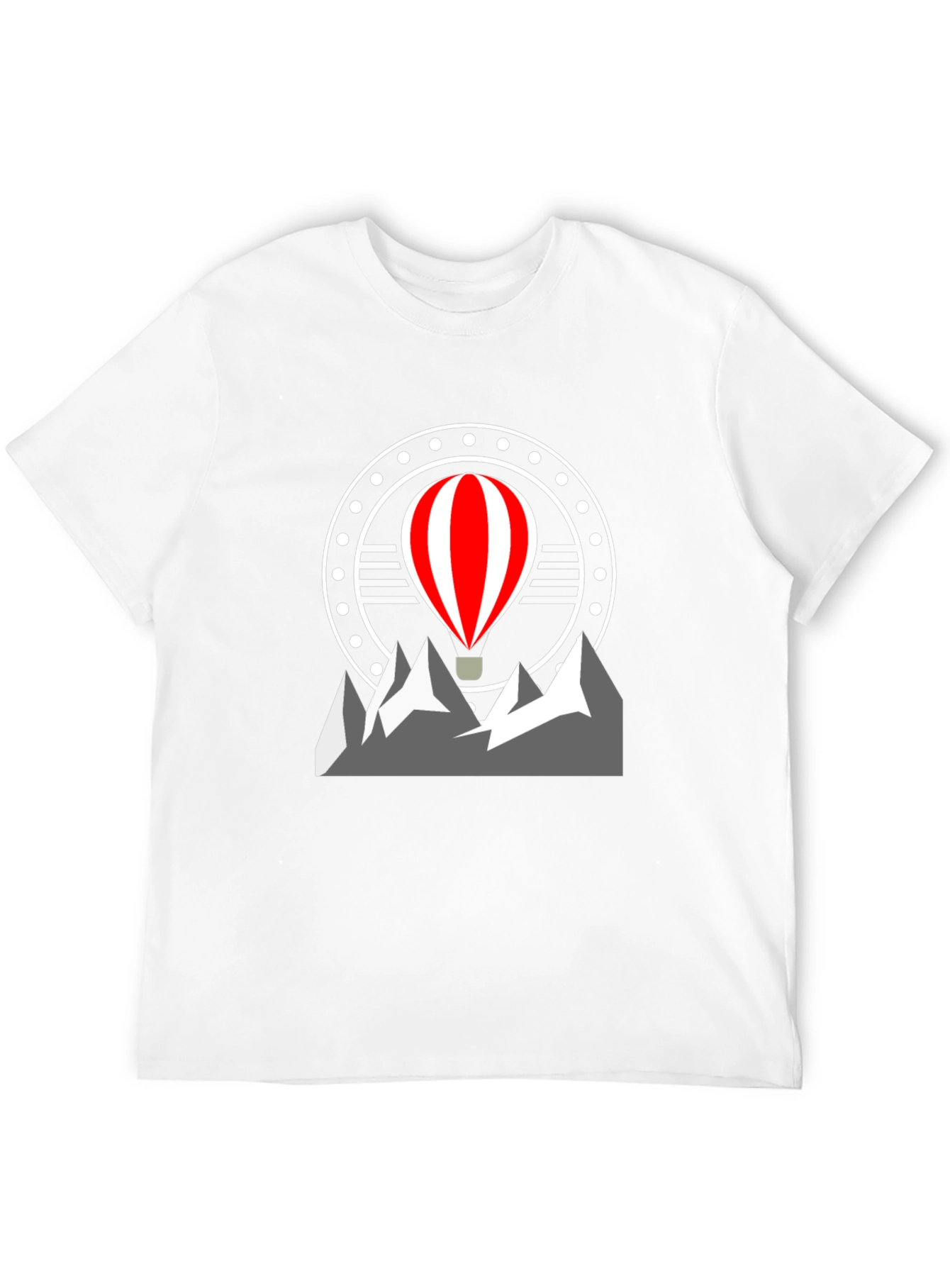 Adventure Awaits: Hot Air Balloon Mountain Graphic Tee
