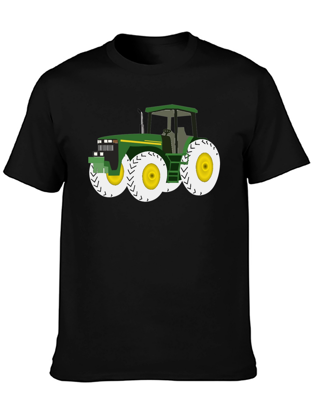 Tractor Graphic Tee - Black Cotton Blend