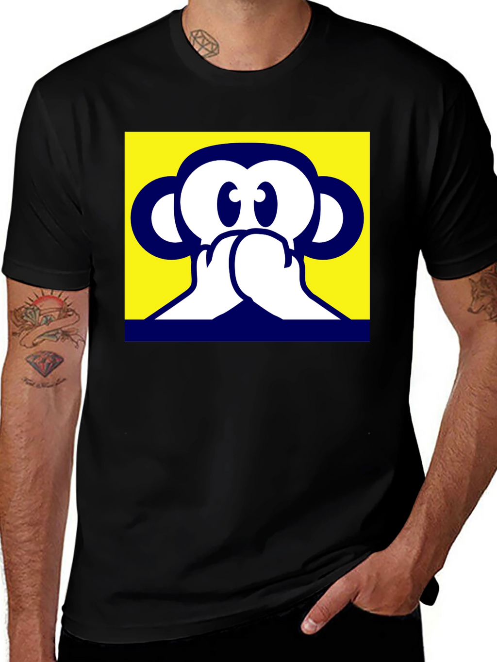 Hear No Evil Monkey Graphic T-Shirt