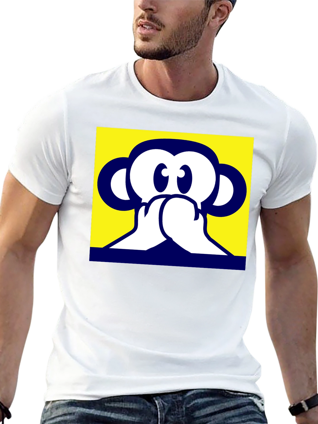 Hear No Evil Monkey Graphic T-Shirt
