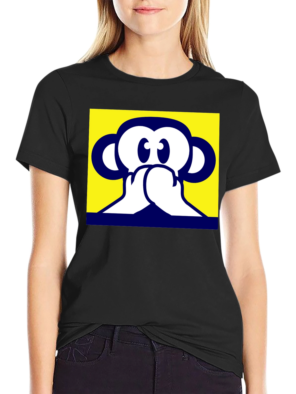 Hear No Evil Monkey Graphic T-Shirt