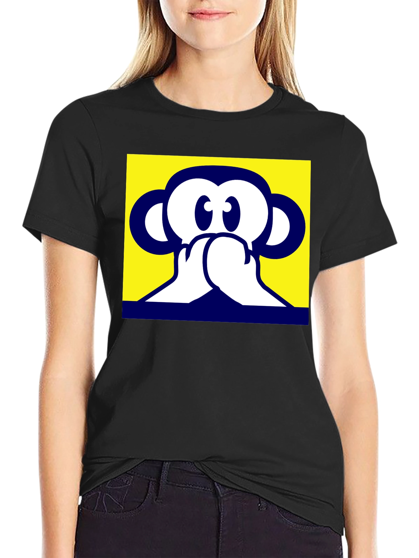 Hear No Evil Monkey Graphic T-Shirt