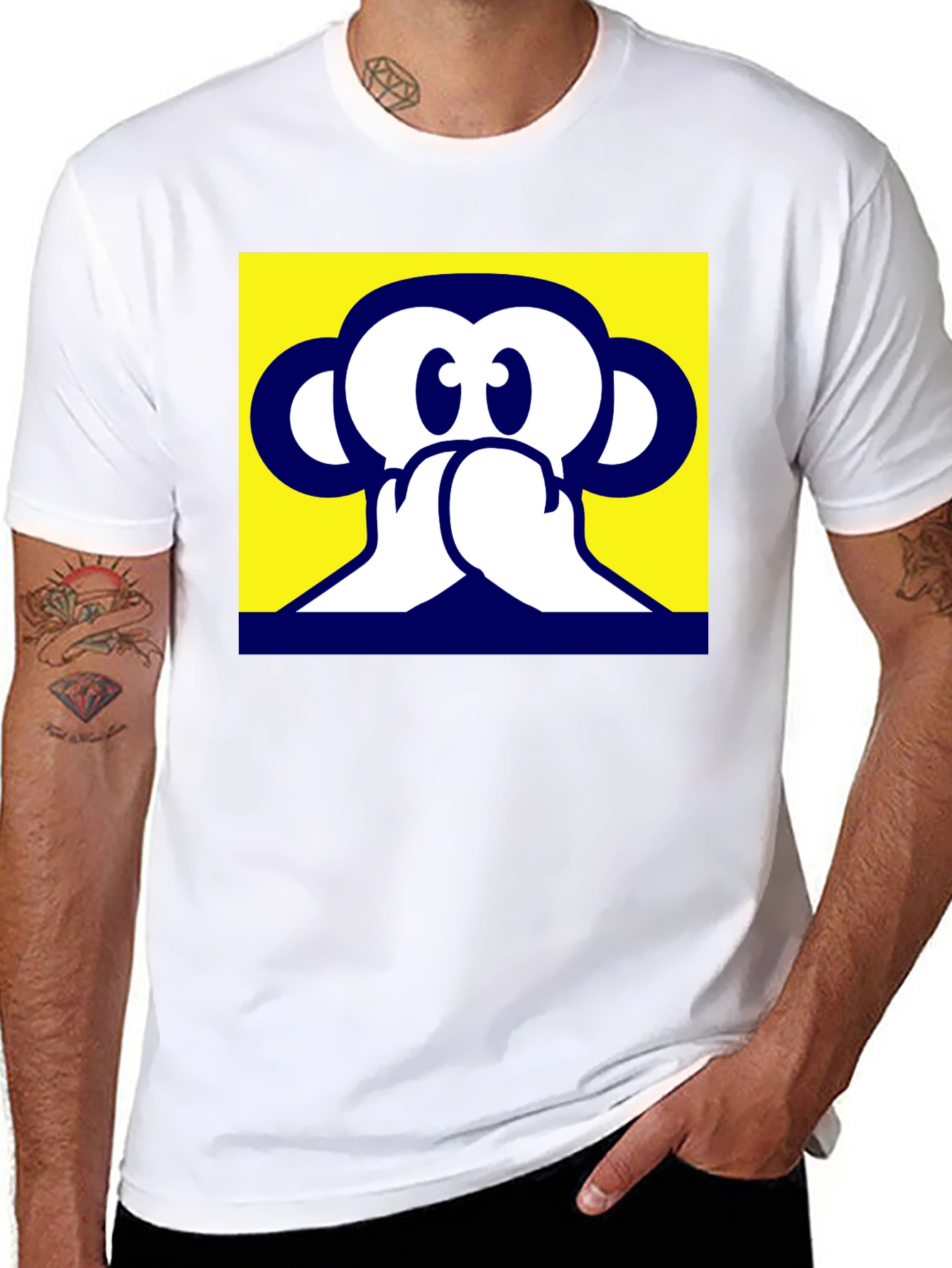 Hear No Evil Monkey Graphic T-Shirt