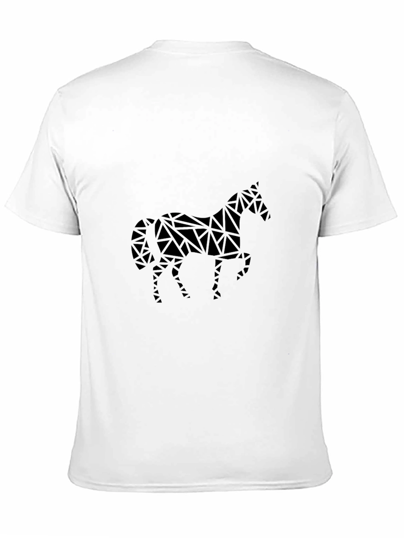 Geometric Horse Graphic Tee - Black