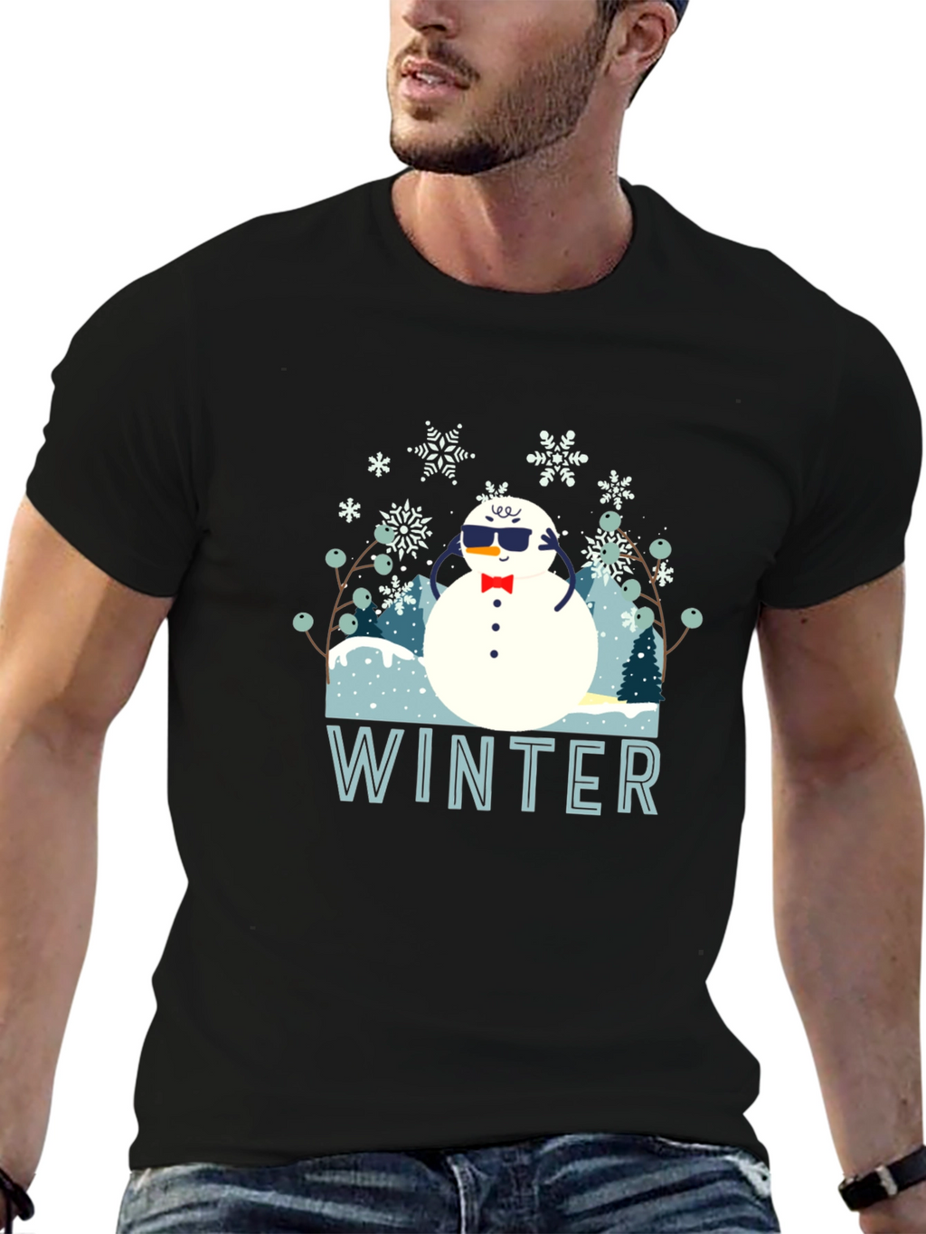 Cool Winter Snowman T-Shirt