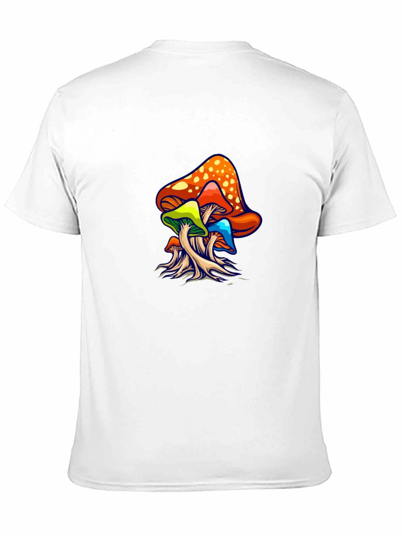 Psychedelic Mushroom Graphic Tee - Black Unisex T-Shirt