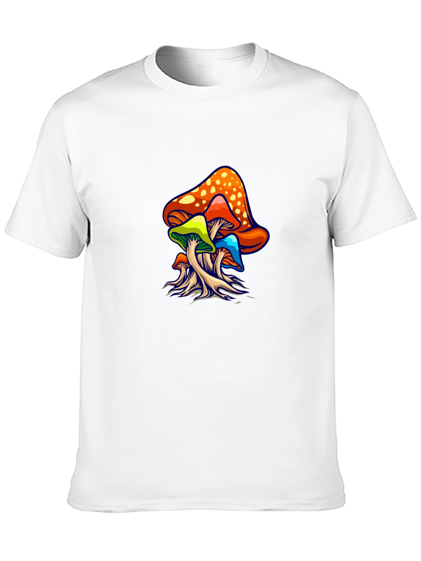Psychedelic Mushroom Graphic Tee - Black Unisex T-Shirt