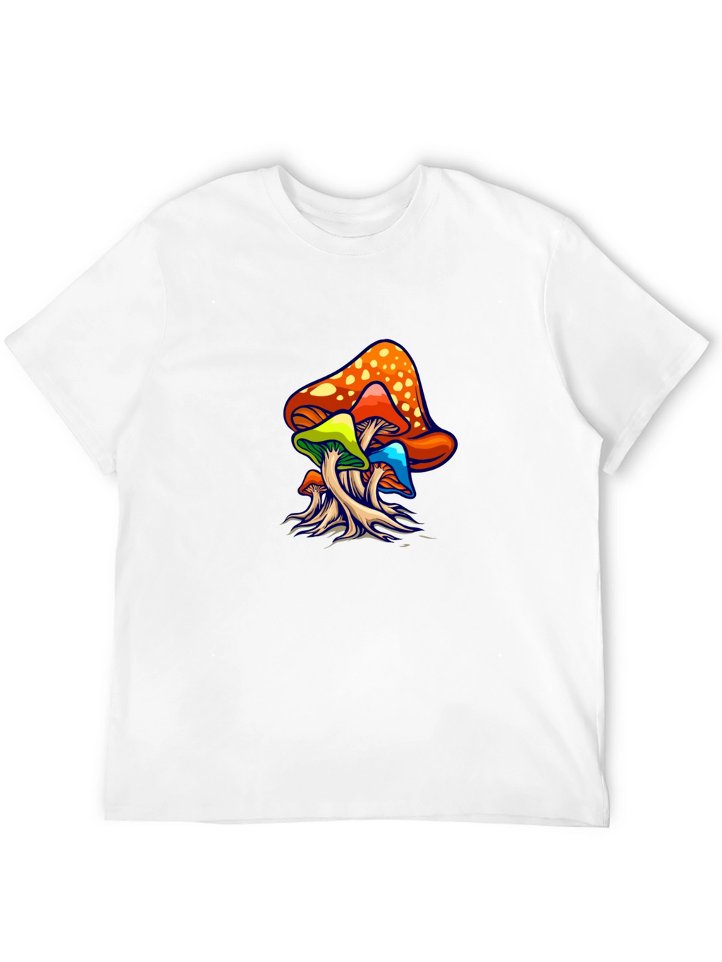 Psychedelic Mushroom Graphic Tee - Black Unisex T-Shirt