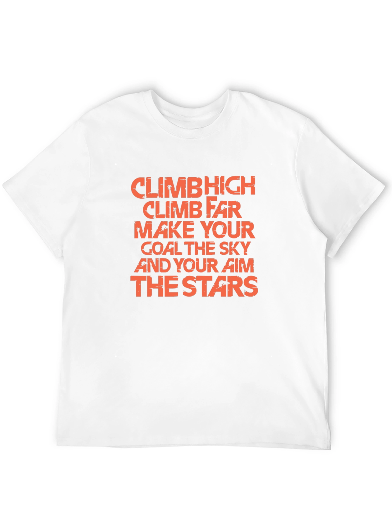 Motivational Climb High Graphic Black T-Shirt