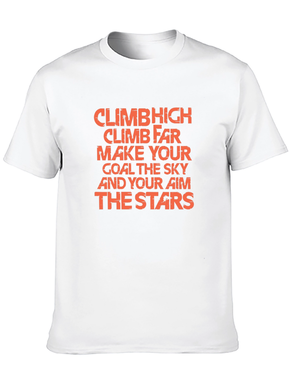 Motivational Climb High Graphic Black T-Shirt