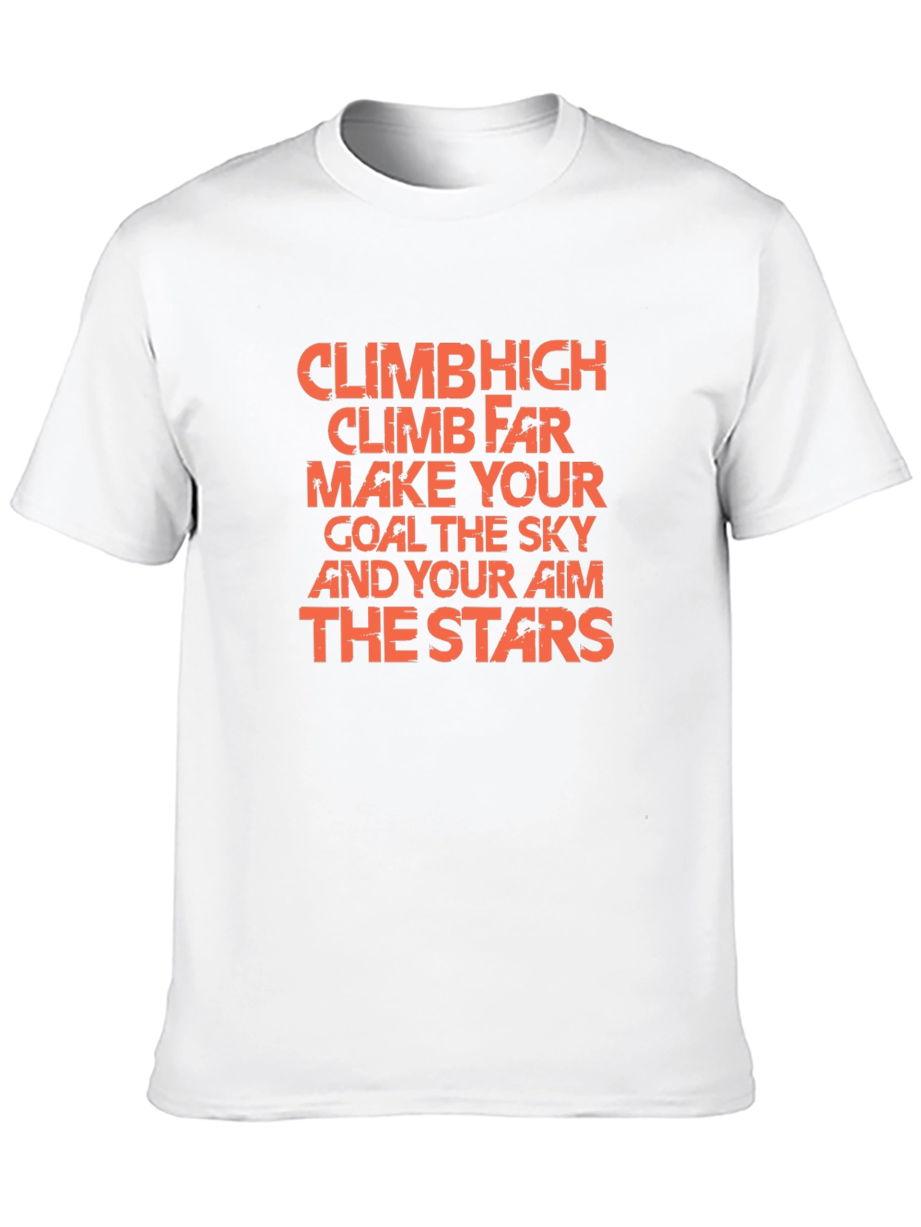 Motivational Climb High Graphic Black T-Shirt