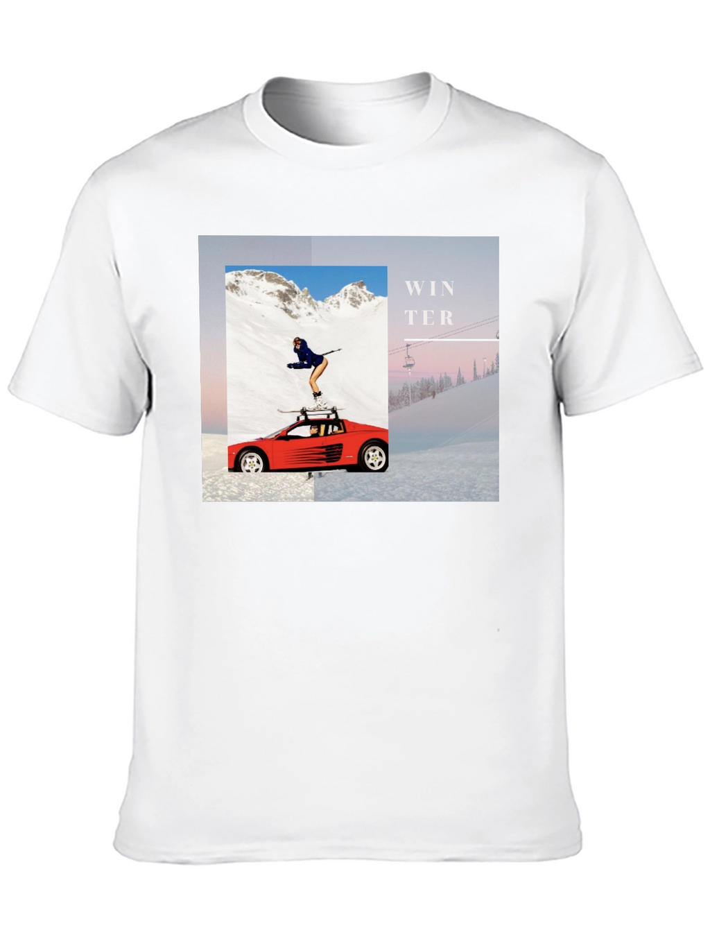 Winter Scene Graphic Tee - Unisex Black T-Shirt