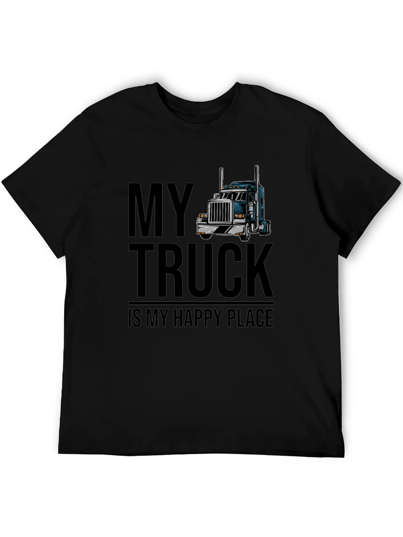 Truckers Happy Place T-Shirt - Cool Truck Graphic Tee