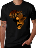 African Wildlife Silhouette Graphic Tee
