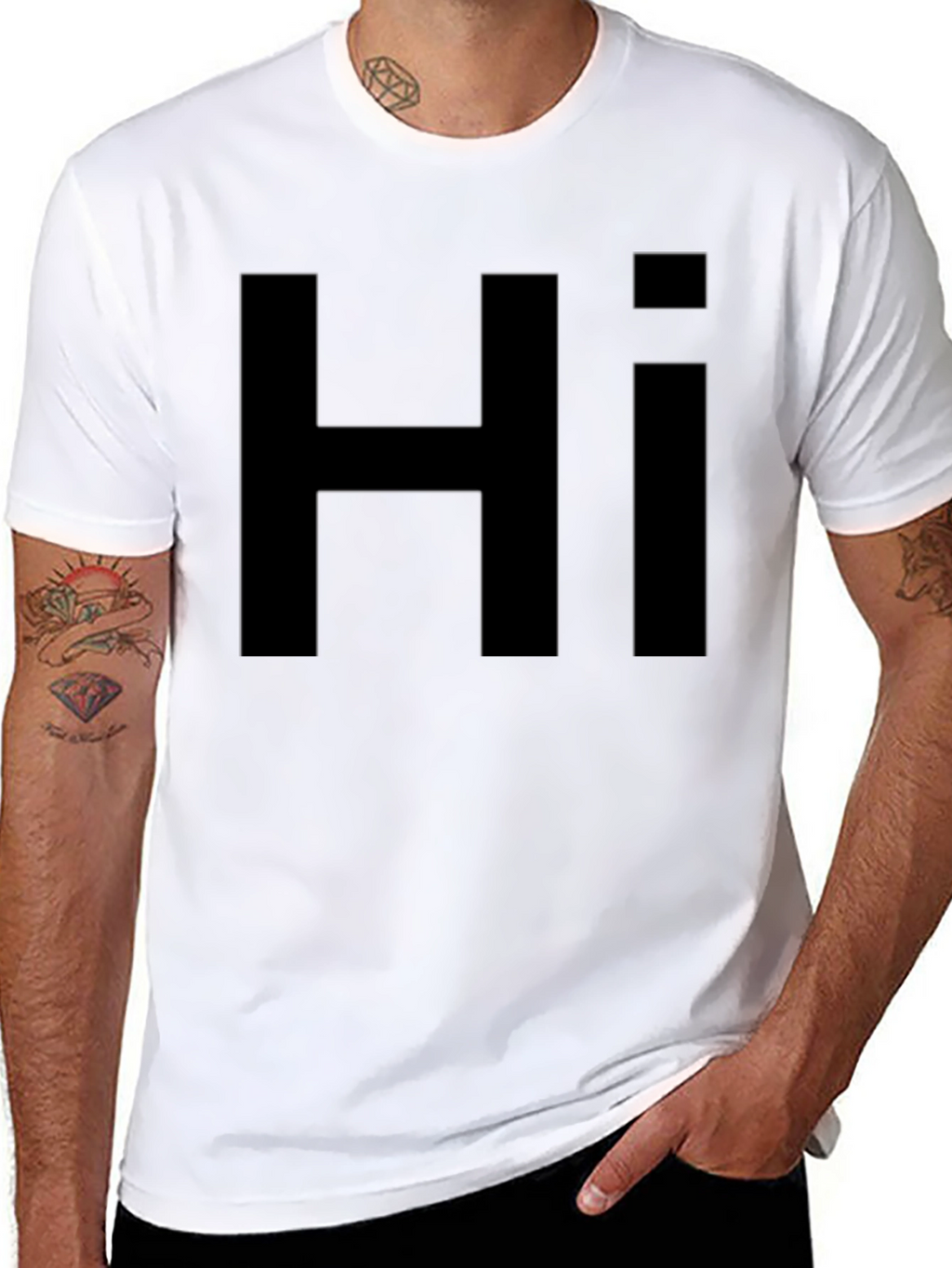 Black Hi Graphic T-Shirt - Casual Style