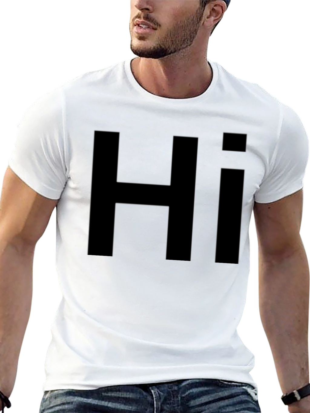 Black Hi Graphic T-Shirt - Casual Style
