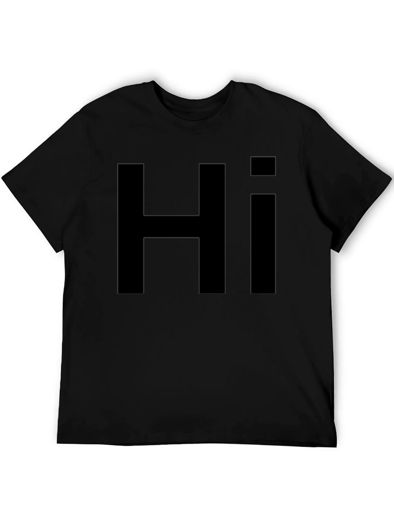 Black Hi Graphic T-Shirt - Casual Style