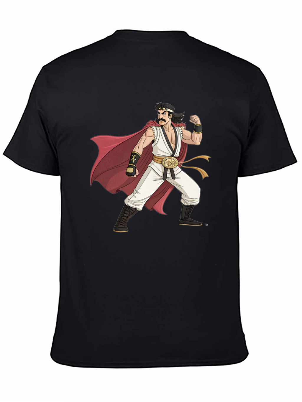 Retro Anime Character Graphic Black T-Shirt