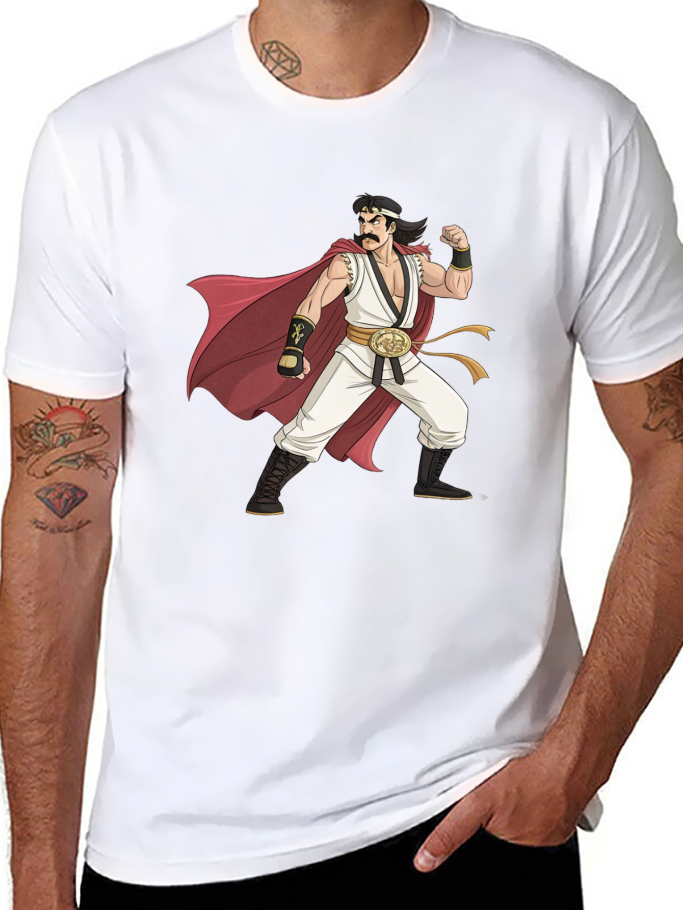 Retro Anime Character Graphic Black T-Shirt