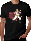 Retro Anime Character Graphic Black T-Shirt